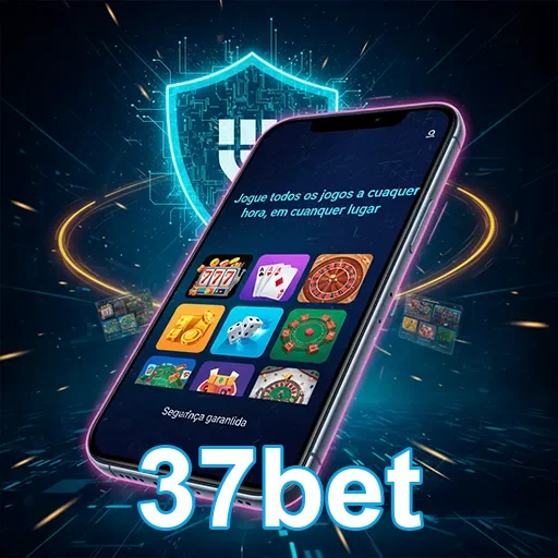 Imagem do aplicativo 37bet mostrando opções de apostas esportivas e o site 37bet na tela.