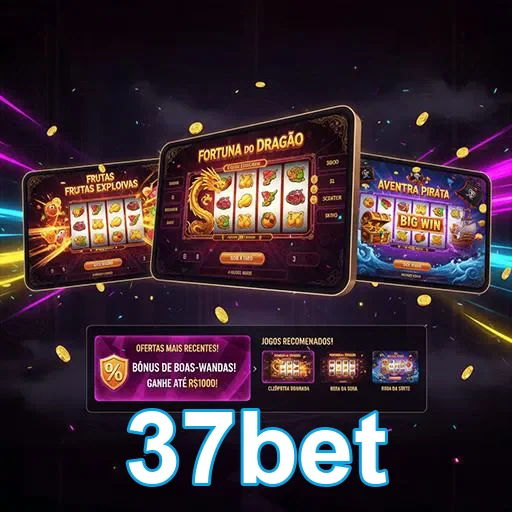 Imagem promocional do site 37bet destacando apostas esportivas e casino online na página inicial
